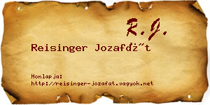 Reisinger Jozafát névjegykártya